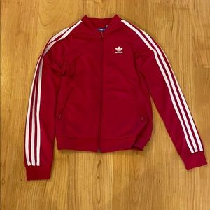 Fuchsia adidas zip up sweatshirt